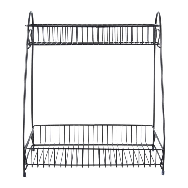 Juodos spalvos metalinės virtuvės lentynos su 2 lentynomis PT LIVING Tidy-image-2