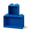 2 vaikiškų mėlynų sieninių lentynų rinkinys LEGO® Brick