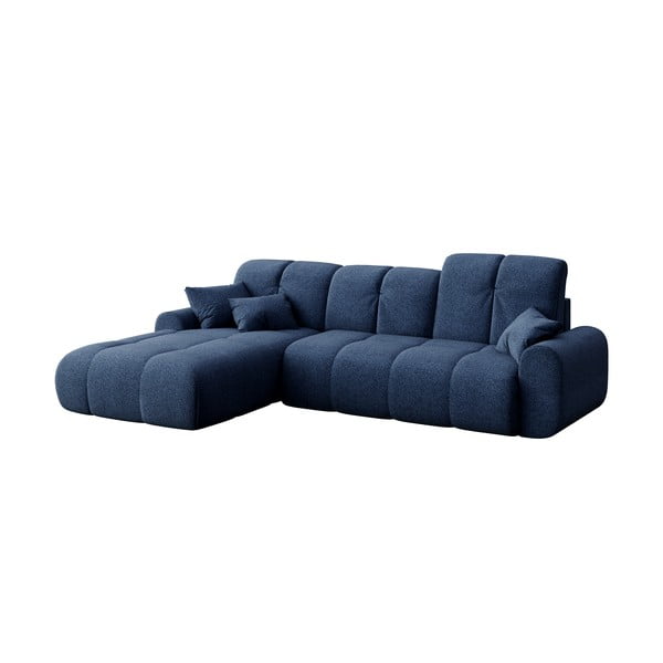 Tamsiai mėlyna kampinė sofa-lova Devichy Tous, kairysis kampas-image-2