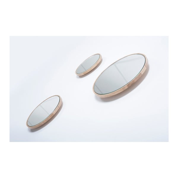 Sieninis veidrodis su ąžuolo masyvo rėmu Gazzda Look, ⌀ 22 cm-image-4