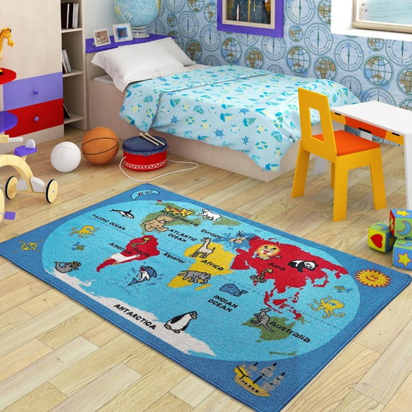 Vaikiškas kilimas "Pasaulis", 133x190 cm
