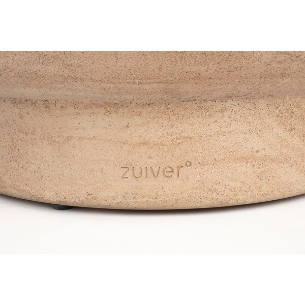 Natūralios spalvos apvalios formos kavos staliukas su akmens dekoru ø 80 cm Noble – Zuiver-image-4
