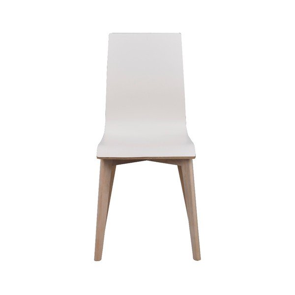 Balta valgomojo kėdė su šviesiai rudomis kojomis "Rowico Grace-image-2