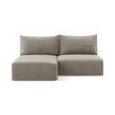 Smėlio spalvos sulankstoma/su sandėliavimo vieta kampinė sofa (su kairiuoju kampu) Kalena – Makamii