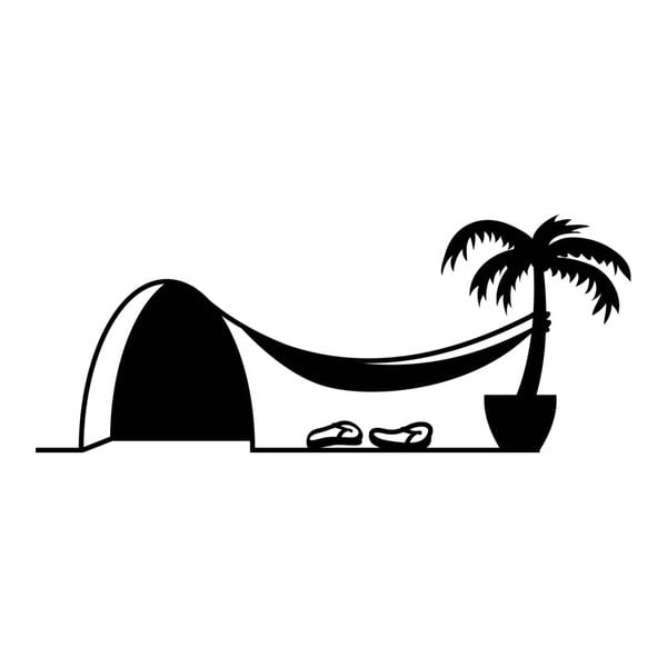 Sienų lipdukas Ambiance Mouse Hole Hamac and Palm-image-1