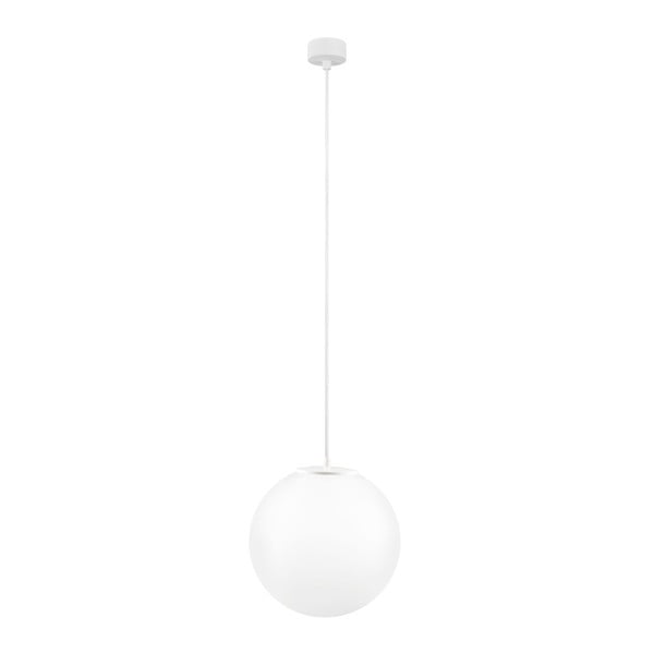 Baltas lubinis šviestuvas su baltu kabeliu "Sotto Luce Tsuri", ∅ 30 cm