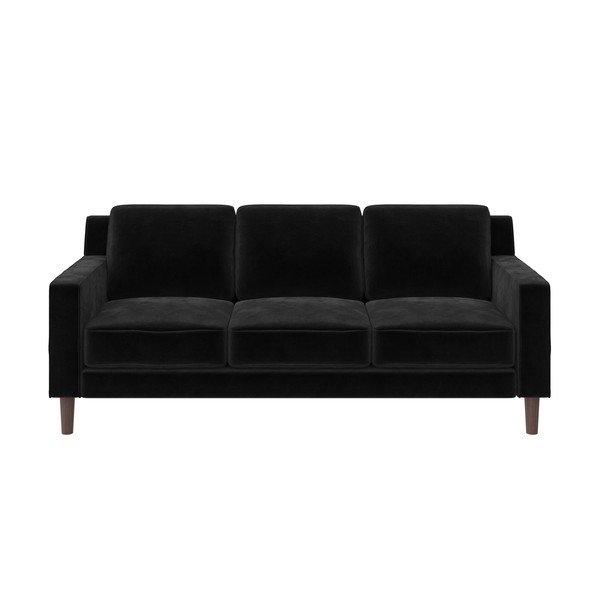 Iš velveto sofa juodos spalvos 83 cm Brynn – Støraa