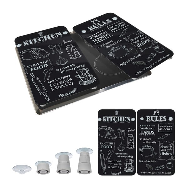Iš grūdinto stiklo viryklės dangčiai 2 vnt. 52x30 cm Kitchen Rules – Maximex-image-2
