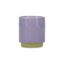Žalios spalvos/violetinės spalvos iš molio puodelis 130 ml Duo – ONA