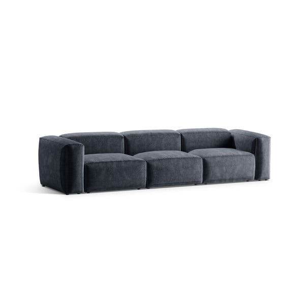 Pilkai mėlynos spalvos iš kordinio velveto sofa 364 cm Bergamo – Cosmopolitan Design-image-2