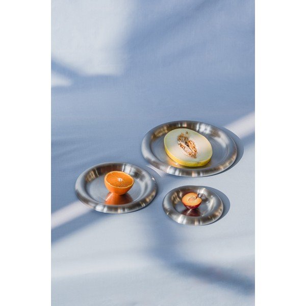 Sidabrinės spalvos iš nerūdijančio plieno lėkštės 2 vnt. ø 28 cm Roto – noo.ma-image-3