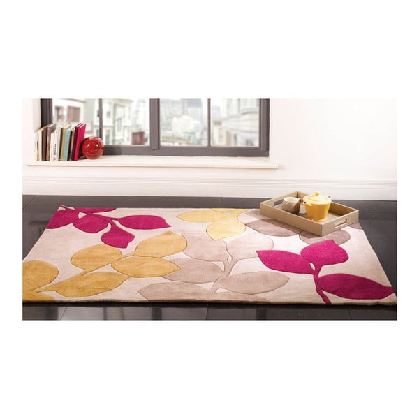 Kilimų šablonas "Leaf Fuchsia", 80x150 cm-image-1