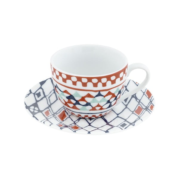 6 porcelianinių puodelių rinkinys su lėkštutėmis Villa Altachiara Goji