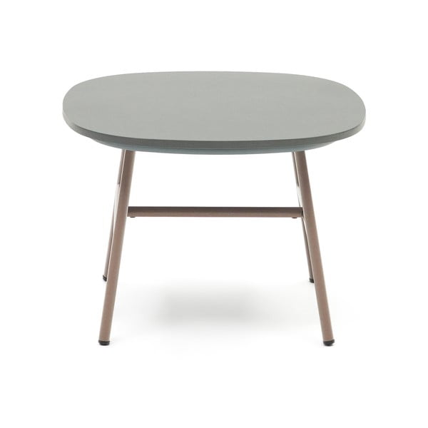 Apvalios formos sodo šoninis staliukas su betoniniu stalviršiu ø 60 cm Bramant – Kave Home