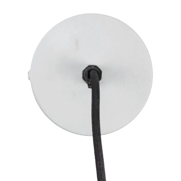 Baltas pakabinamas šviestuvas su medinėmis detalėmis "Leitmotiv Farm", ⌀ 41 cm-image-1