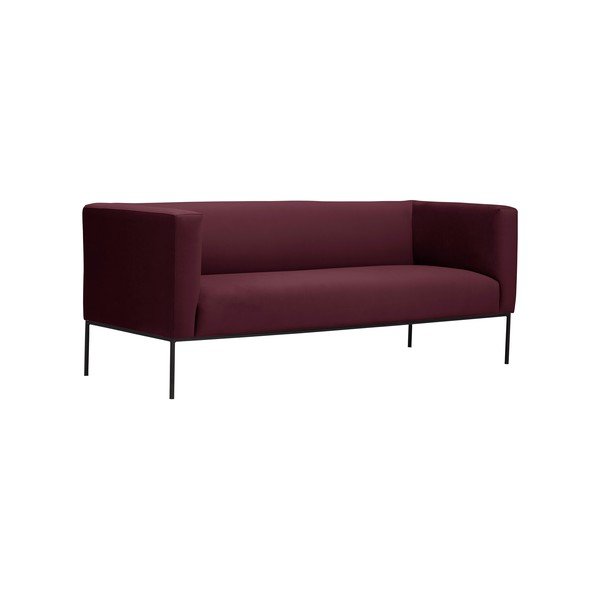 Bordo raudona trijų vietų sofa Windsor & Co Sofas Neptune-image-1