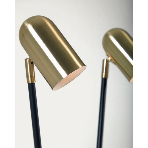 Juodos spalvos/auksinės spalvos pastatomas šviestuvas (aukštis 152 cm) su metaliniu gaubtu Clemence – Kave Home-image-4