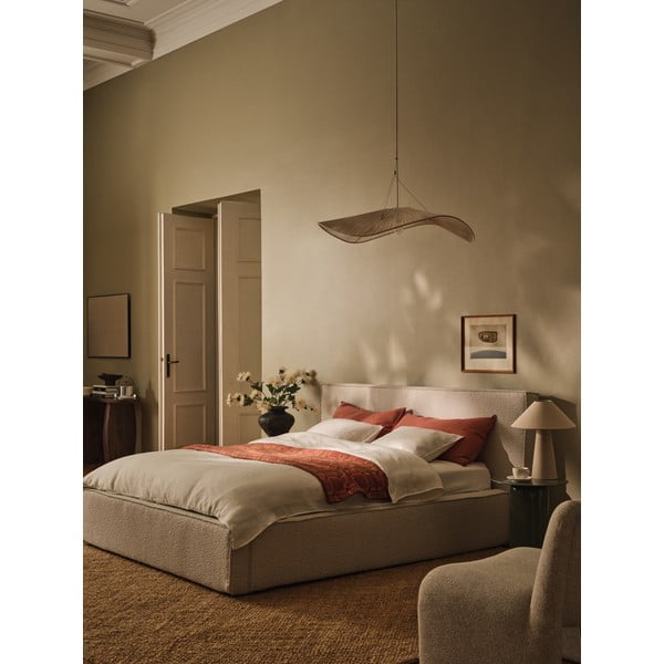 Kreminės spalvos iš audinio galvūgalis 249x100 cm Olivia – Micadoni -image-3