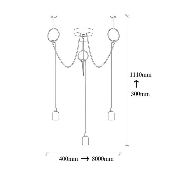 Juodas pakabinamas šviestuvas Opviq lights Sirin-image-3