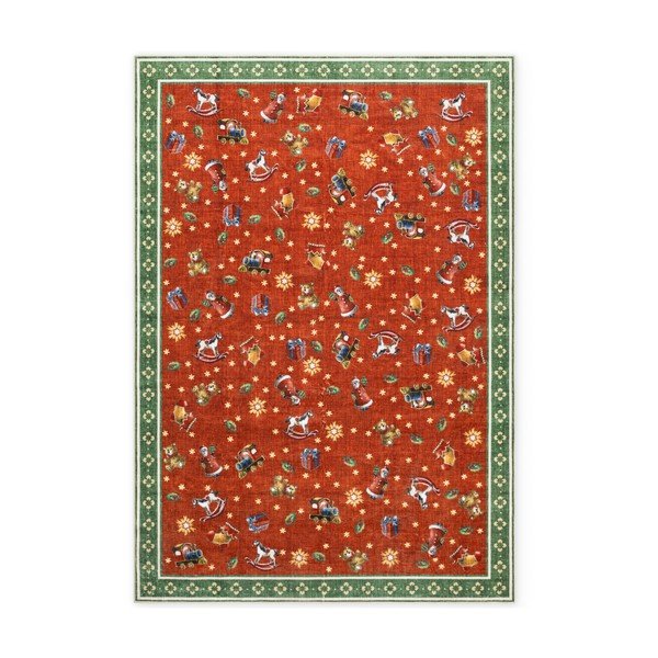 Raudonos spalvos/žalios spalvos kilimas su Kalėdų motyvu 160x230 cm Toy's Delight Nostalgic Noel Red Green – Villeroy&Boch-image-4