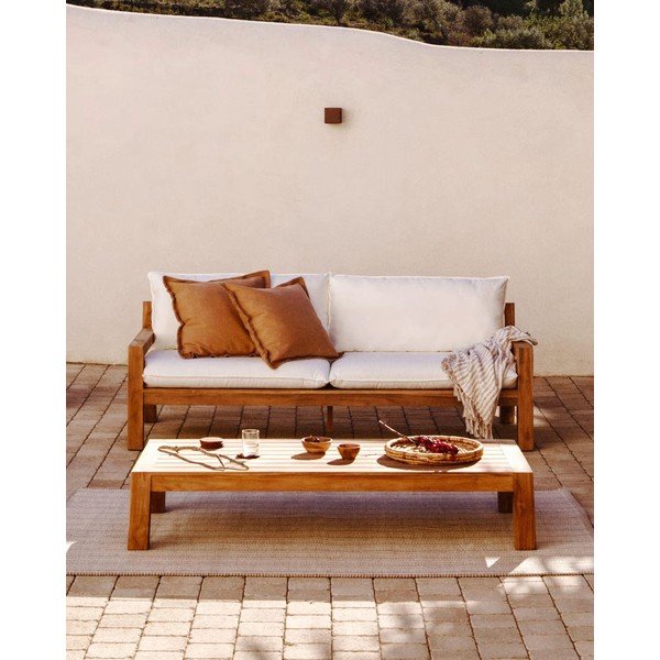 Balta sodo sofa iš tikmedžio medienos Forcanera - Kave Home-image-1