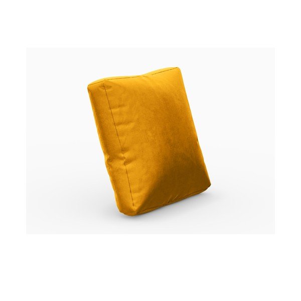 Geltonos spalvos aksomo pagalvėlė modulinei sofai Rome Velvet - Cosmopolitan Design-image-1