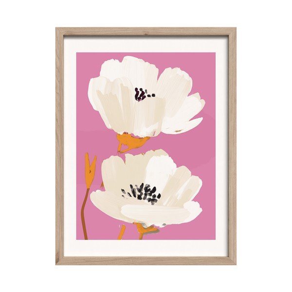 Spausdintas paveikslas su rėmeliu 30x40 cm Peony Bloom – Styler