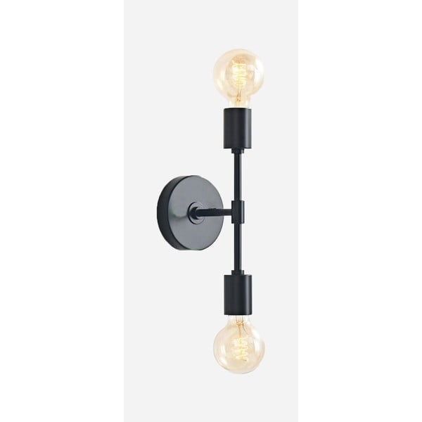 Juodas sieninis šviestuvas Sconce Dual - Magenta Home