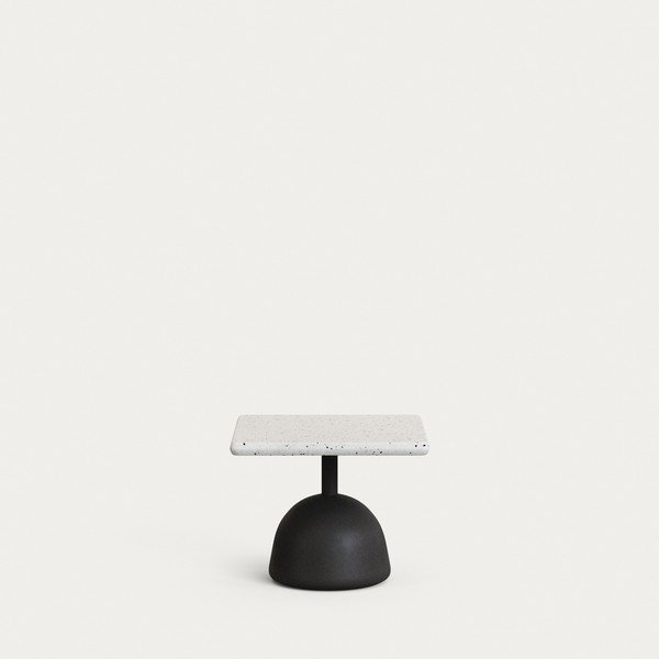 Sodo kavos staliukas su terrazzo stalviršiu 44x44 cm Saura – Kave Home-image-2