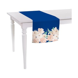Mėlynos ir rožinės spalvos staltiesė Mike & Co. NEW YORK Honey Blossom, 140 x 40 cm