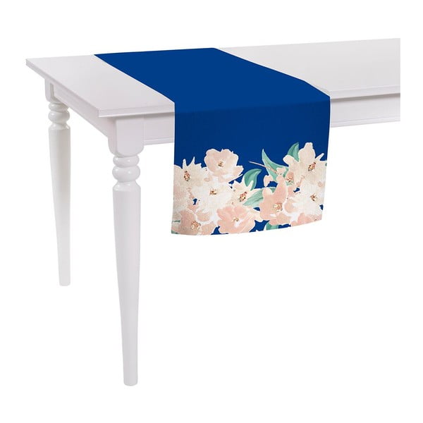 Mėlynos ir rožinės spalvos staltiesė Mike & Co. NEW YORK Honey Blossom, 140 x 40 cm
