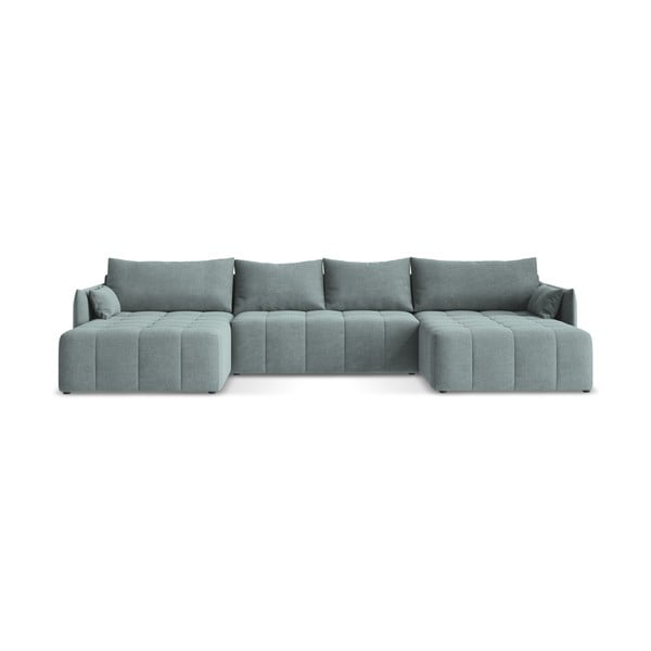 Mėlynos spalvos sulankstoma/su sandėliavimo vieta kampinė sofa („U“ formos) Moku – Makamii