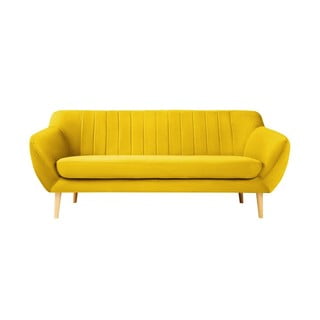 Geltono aksomo sofa Mazzini Sofas Sardaigne, 188 cm