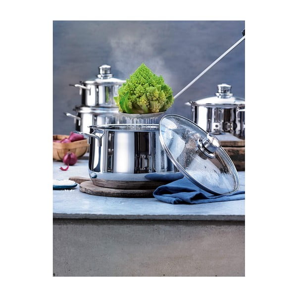 5 nerūdijančio plieno puodų su dangčiais rinkinys WMF Cromargan® Diadem Plus-image-1