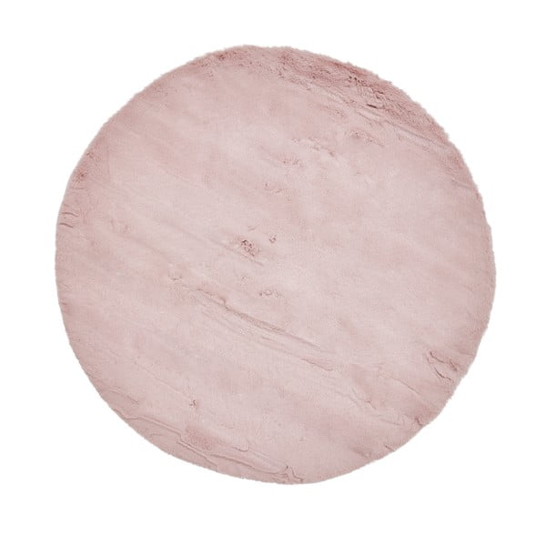 Rožinis apvalus kilimas Think Rugs Teddy, ⌀ 120 cm