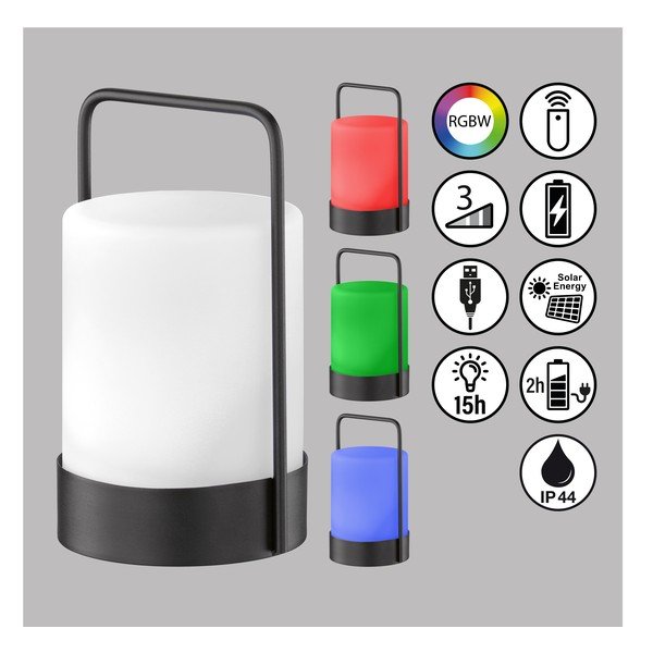 LED saulės šviesos diodų reguliuojamas lauko šviestuvas su nuotolinio valdymo pulteliu ø 12 cm Casoli - Fischer & Honsel-image-2