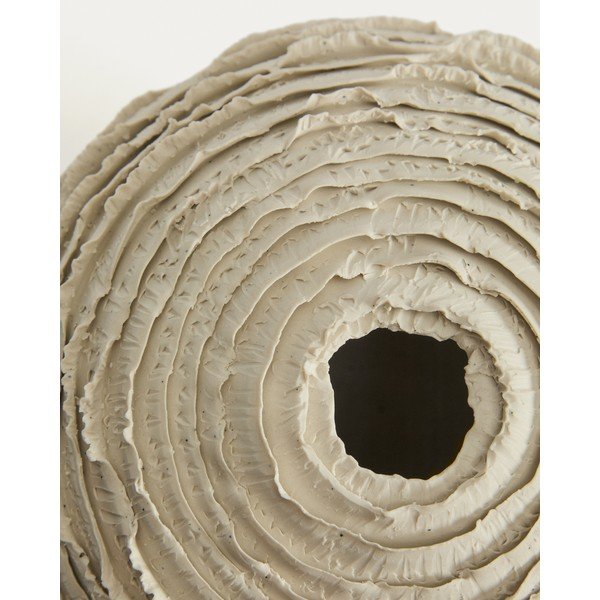 Kreminės spalvos iš keramikos rankų darbo vaza (aukštis 21 cm) Evania – Kave Home-image-4