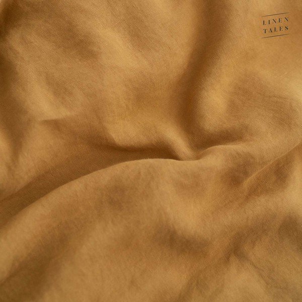 Iš kanapių pluošto viengulis antklodės užvalkalas geltonos spalvos 140x200 cm – Linen Tales-image-4
