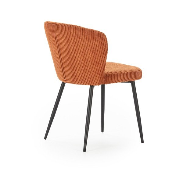 Iš velveto valgomojo kėdės oranžinės spalvos 4 vnt. Megan – Marckeric-image-4