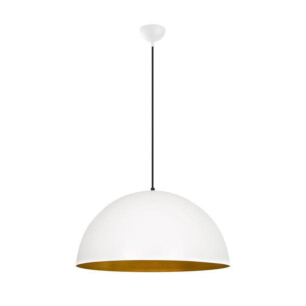 Kabantis šviestuvas baltos spalvos ø 60 cm su metaliniu gaubtu Sivani – Opviq lights-image-2