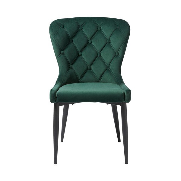 Iš aksomo valgomojo kėdė žalios spalvos Granby – Unique Furniture-image-3