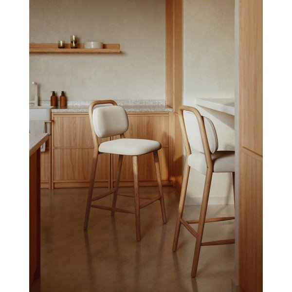 Smėlio spalvos baro taburetė (sėdynės aukštis 66 cm) Helda – Kave Home-image-1