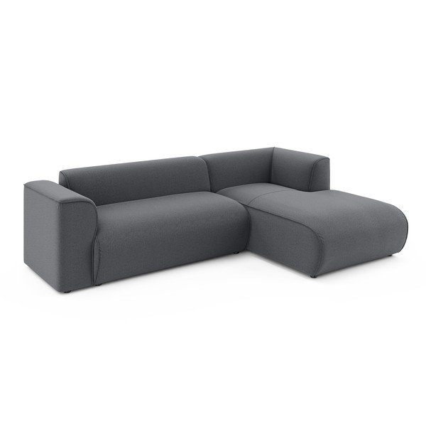 Tamsiai pilkos spalvos kampinė sofa (su dešiniuoju kampu/su gultu) Merid  – Ropez-image-2