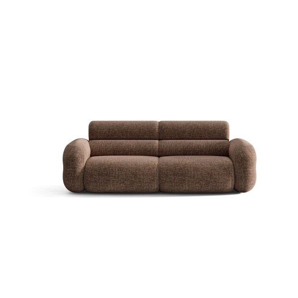 Rudos spalvos sofa iš šenilinio audinio 220 cm Neo – Micadoni -image-1