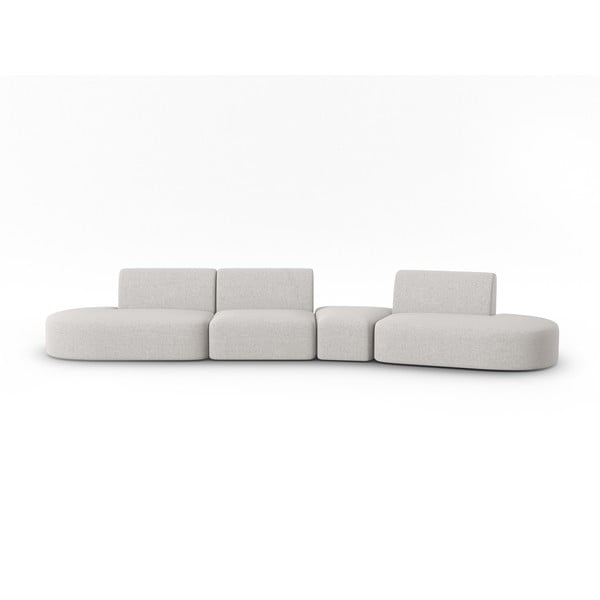 Sofa šviesiai pilkos spalvos 412 cm Shane – Micadoni Home