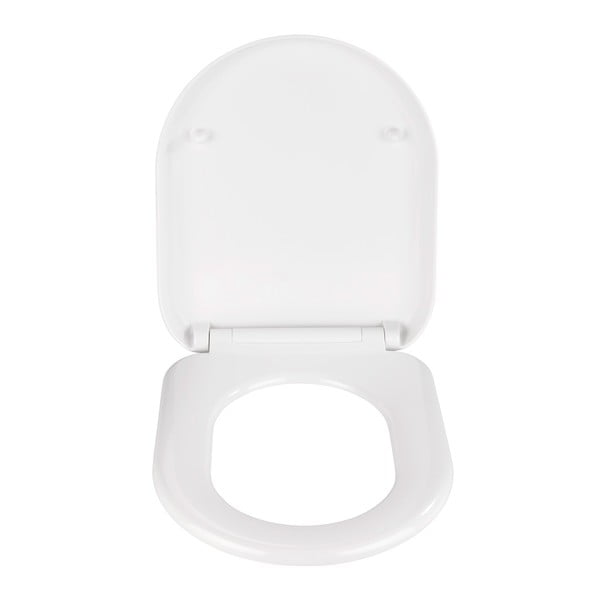 Balta lengvai užsidaranti tualeto sėdynė Wenko Santana, 44 x 37 cm-image-2