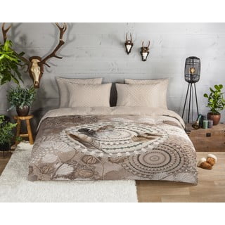 Rudos spalvos iš flanelės viengulė patalynė 140x200 cm Ringhda – HIP