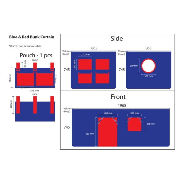Vaikiškos užuolaidos lovai 3 vnt. 195x75 cm Domino – Vipack-image-3