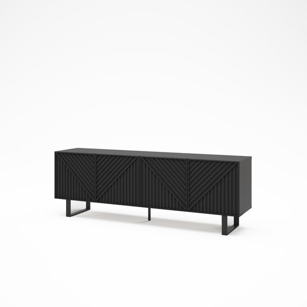TV spintelė juodos spalvos 161x55x35 cm Peta – Marckeric-image-4