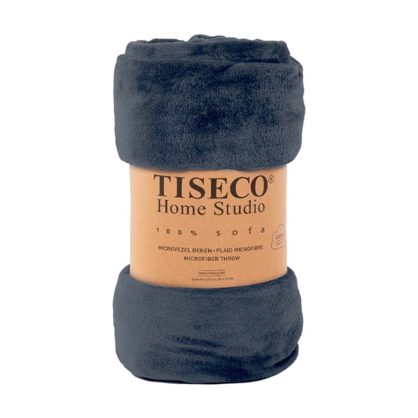 Tamsiai mėlynas mikropliušo užvalkalas viengulėlei lovai 150x200 cm Cosy - Tiseco Home Studio